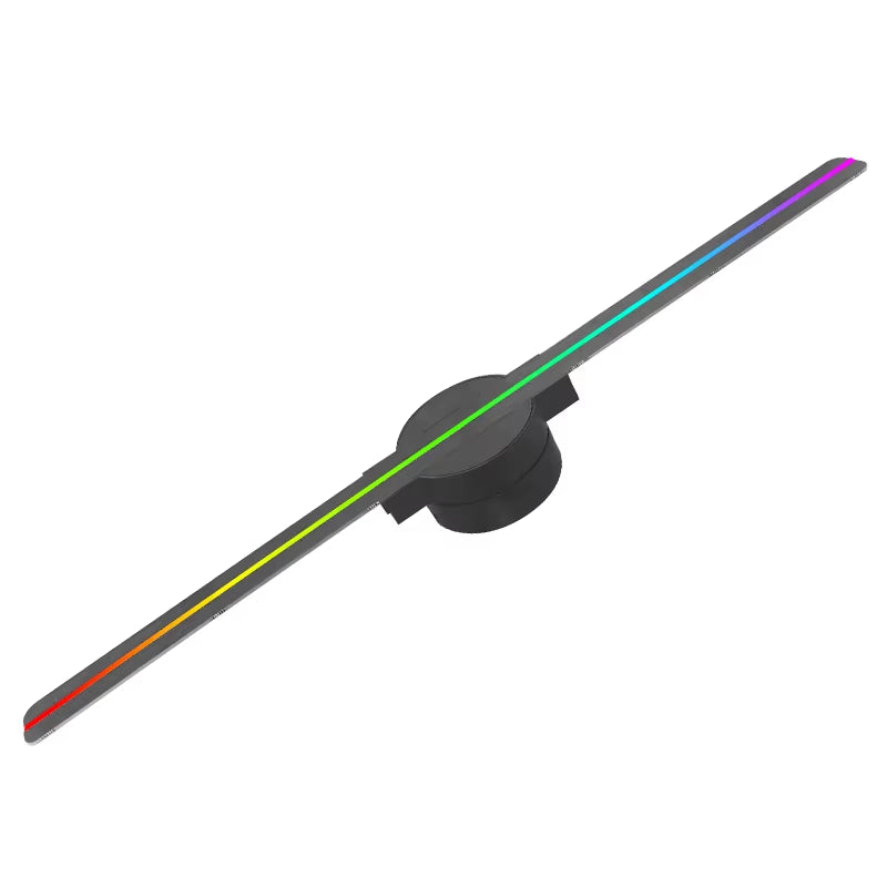 High Tech Advertising 3D Hologram Fan Two Blades 42Cm Holographic Fan 3D Hologram Projector Naked Eye Stereo 3D Hologram Fan